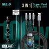 Fast Charging USB 3 in 1 Cable 100W (GEEOO)