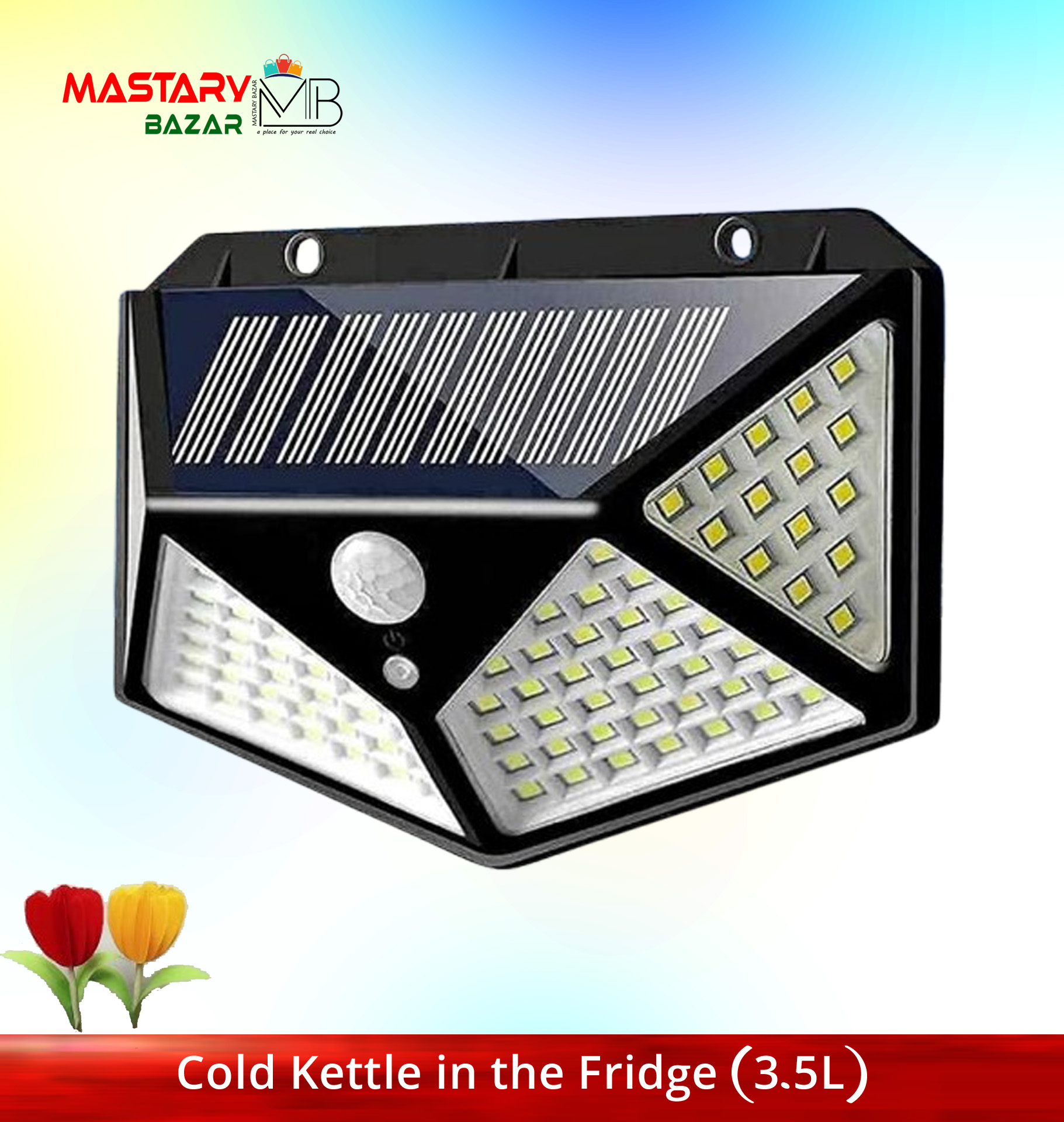 𝟏𝟎𝟎 LED Solar Sensor Motion Light – ঘরের বাইরে এবং ভিতরে থাকবে নিরাপদ আলো!